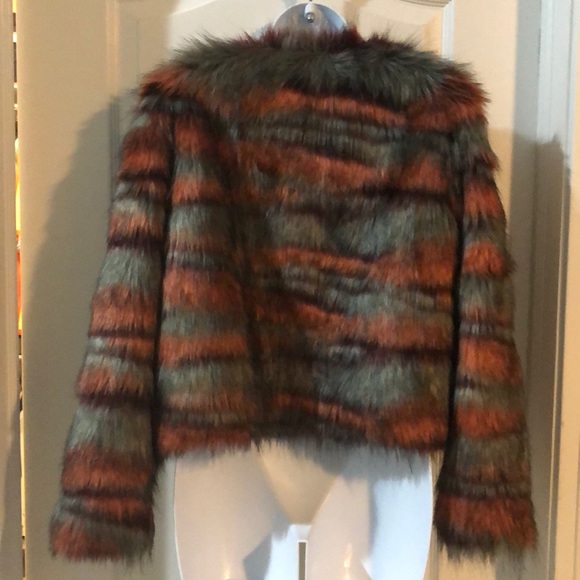 Ramy Brook Camo faux fur Krissy jacket - Picture 5 of 11